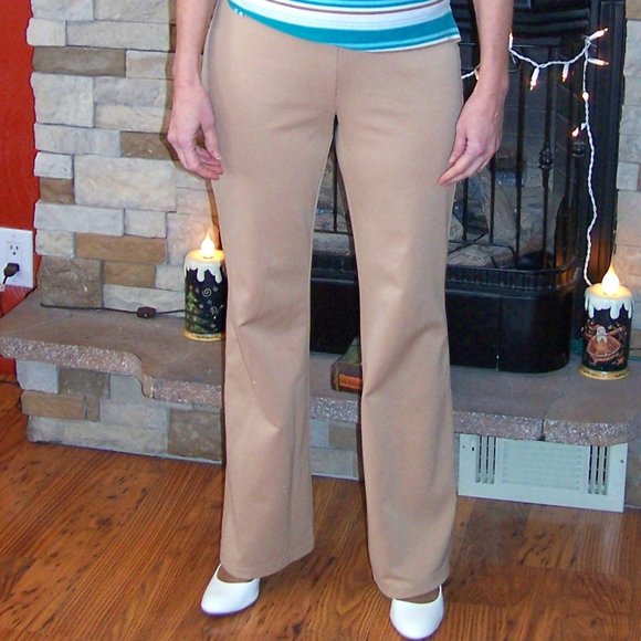 EXPRESS VINTAGE LIGHT TAN POCKETLESS STRETCH DRESS PANTS 5/6 - Picture 6 of 6